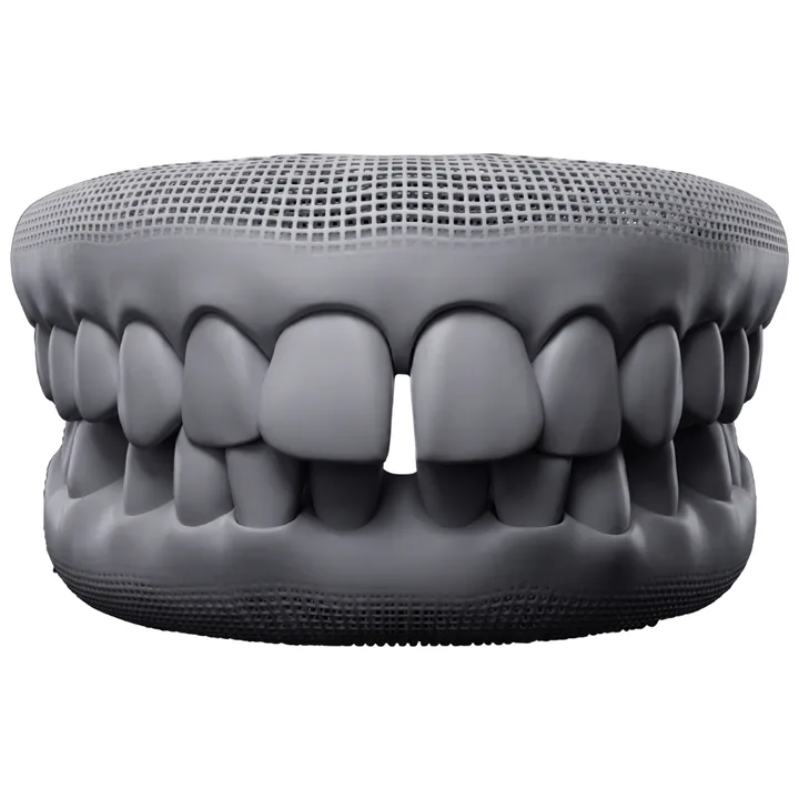 Modelo 3D de diastema — espaço entre os dentes